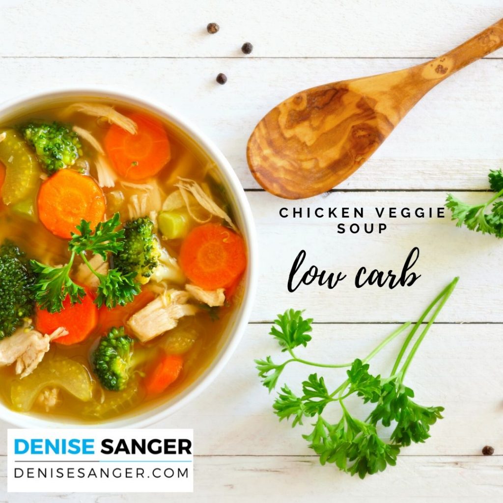 low carb chicken veggie soup