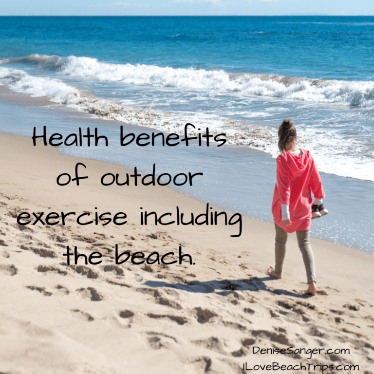 Health benefits of outdoor exercise including the beach.