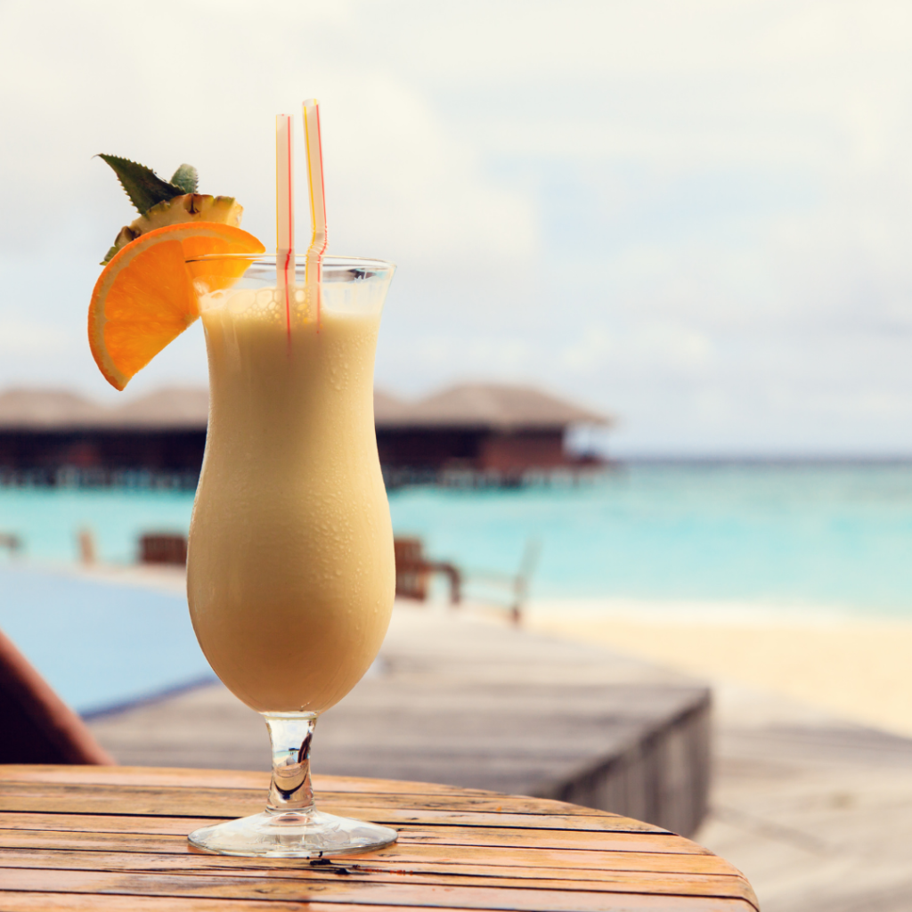 beach cocktails pina colada

