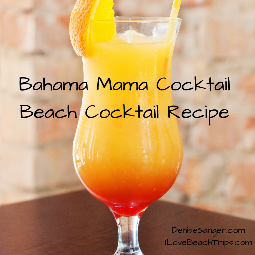 Bahama Mama Cocktail Beach Cocktail Recipe with orange