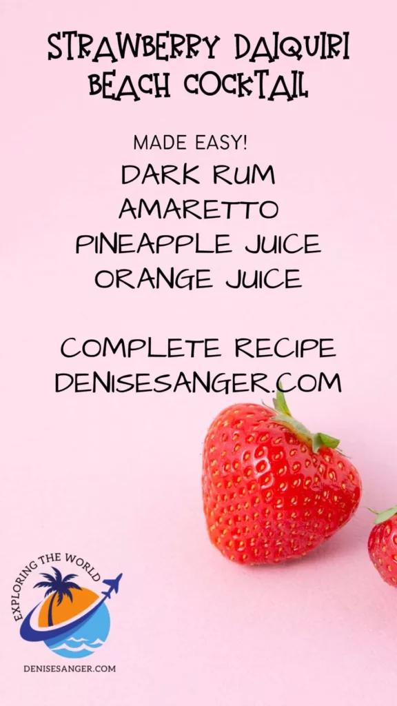 Strawberry Daiquiri Beach Cocktail Ingredients